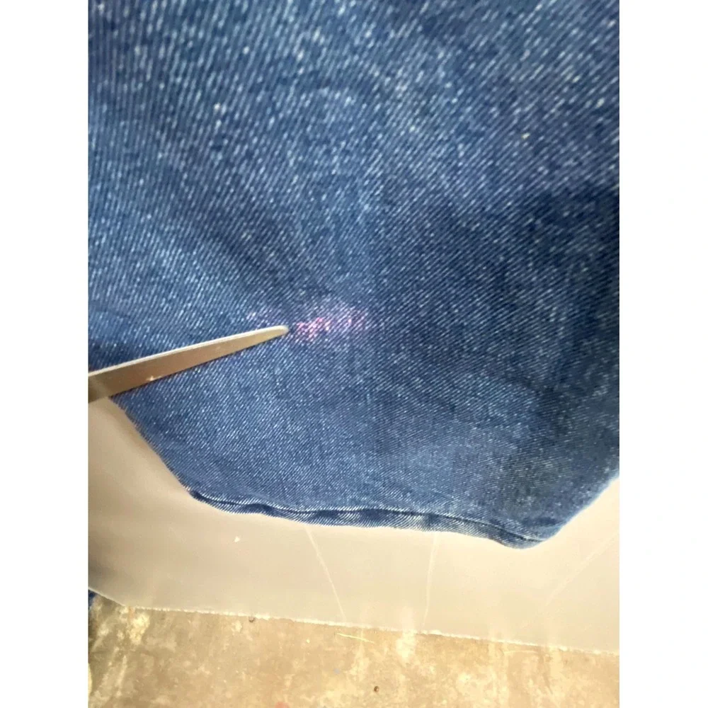 Levis 514 Jeans Boys 14R 27 Blue Whiskered Denim Cotton Medium Wash Straight Leg